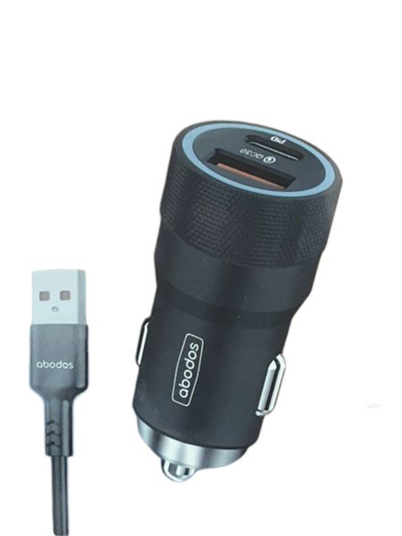 Abodos 48W PD30W + QC18W Fast Car Charger with Type-C Cable (AS-GS29KIT)