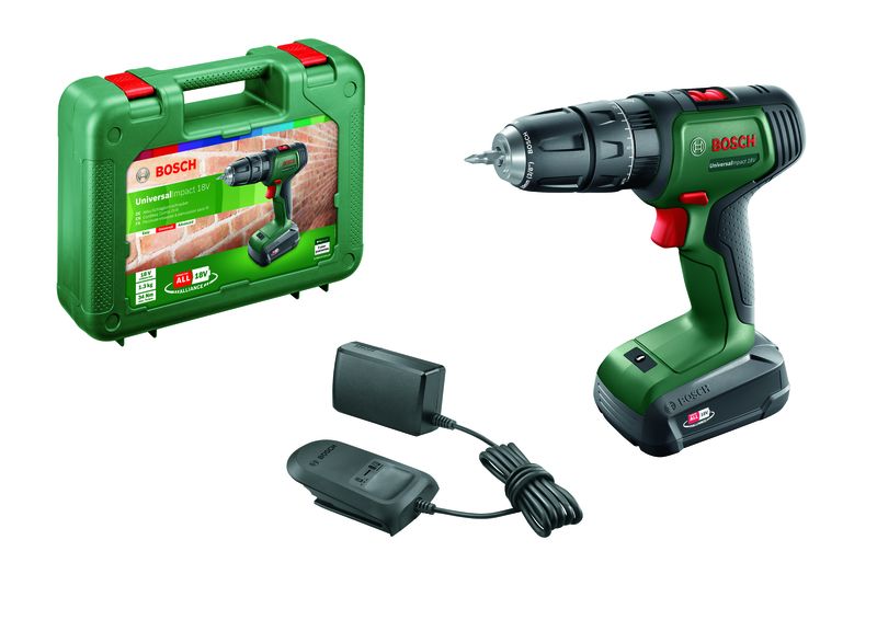 Bosch 18V Cordless Impact Drill incl 1.5Ah battery, charger and case
