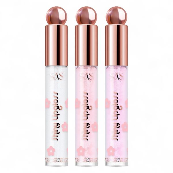 Set of 3 - SAS Glitter Lip Gloss Plumping Volume Extreme Shine Hydrating