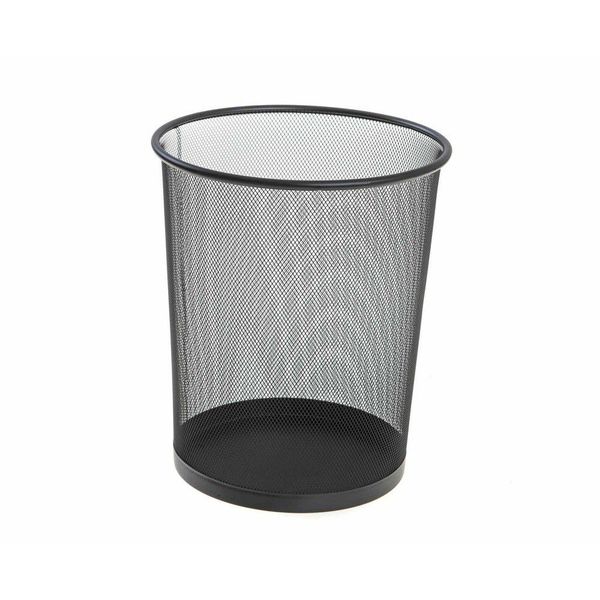 Wire Mesh Metal Round Waste Bins (Set of 4) Black