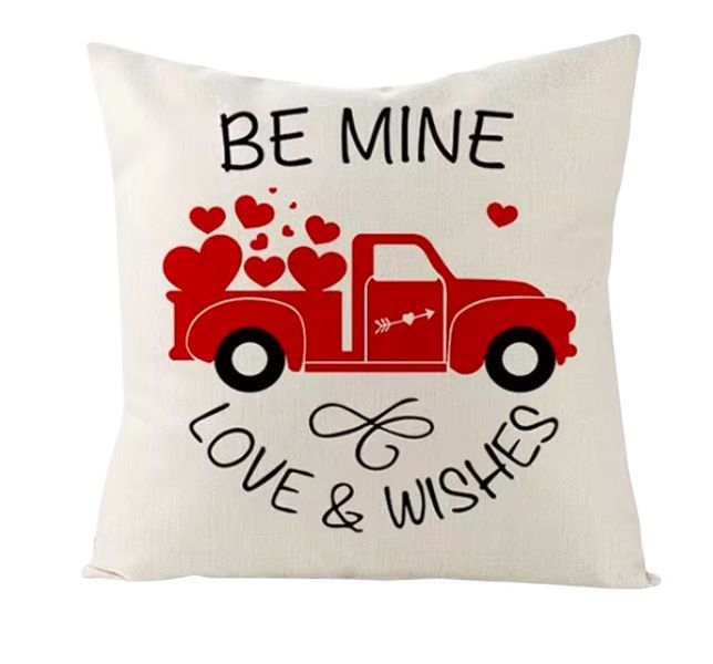 Car Valentine Love Plush Colours Luxury Scatter Cushion Cover - 60cm x 60cm