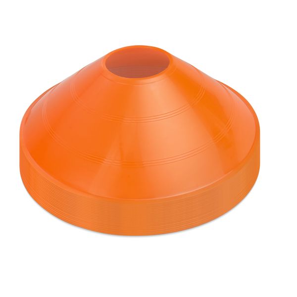 Disc Cones 20 Pack with Tote, 7.75" Flat Markers for Agility Training