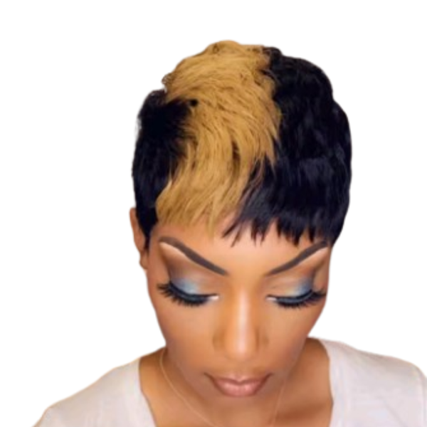 Short Pixie Cut Wig, 1B/30 Pixie Wig