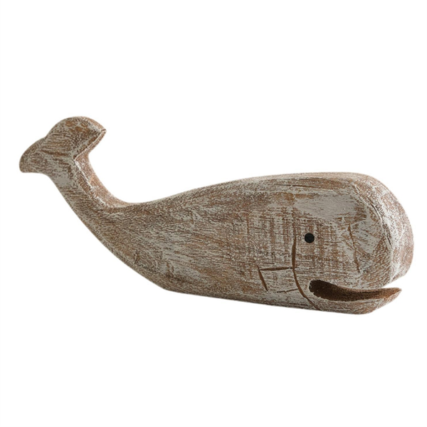 Wooden Whale Sculpture Nautical Decoration Housewarming Gift