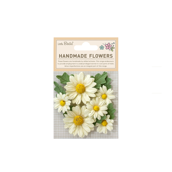 Handmade Flower Anya - Ivory Pearl 6pc