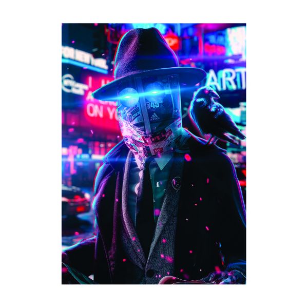 Ghost Red and Blue - A1 Poster