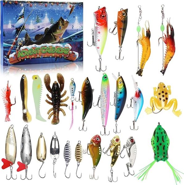 Fishing Advent Calendar - Christmas Fishing Blind Box Bait