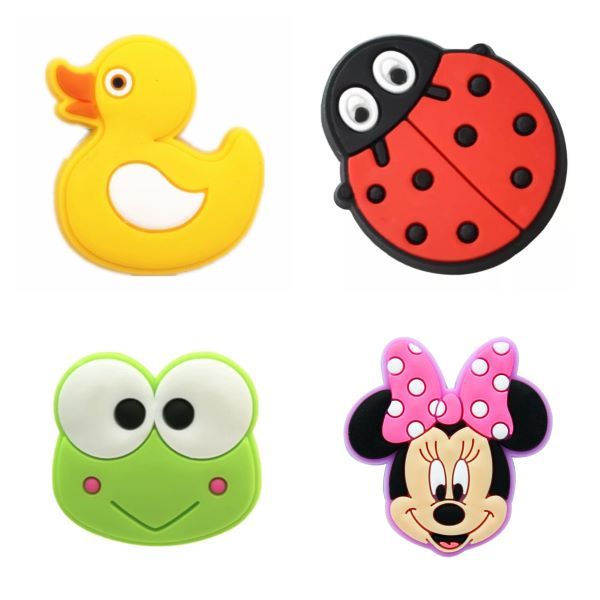 Gem Charm Accessories For Shoes Charms Set- Duck/Frog/Ladybug/Minnie
