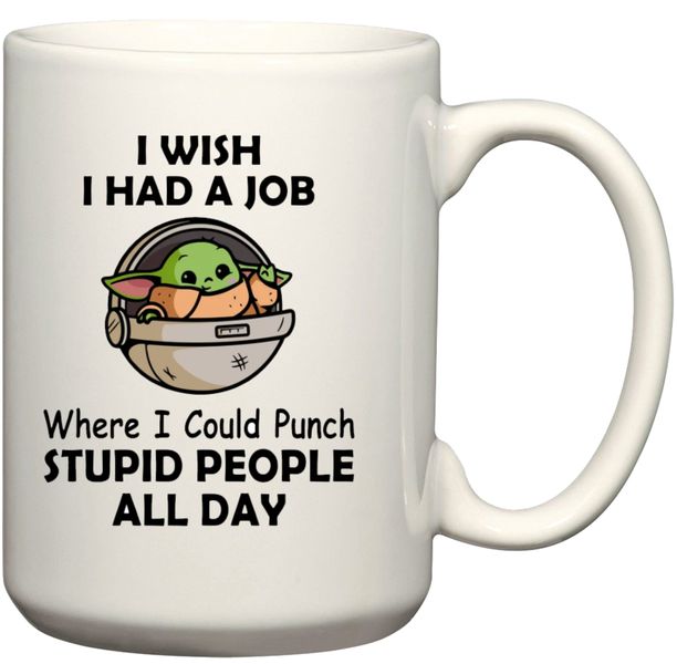 Stupid People Novelty Gift Printed Coffee Mug (15Oz Jumbo Size)