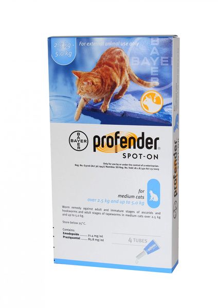 Profender Spot On Dewormer For Medium Cats - 4 x 0.7ml