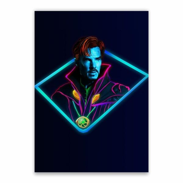 Doctor Strange Neon Lights Poster - A1