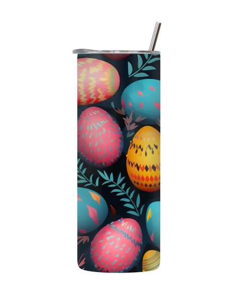 Plant 20 Oz Tumbler with Lid Straw Trendy Easter Graphic Design Present 089