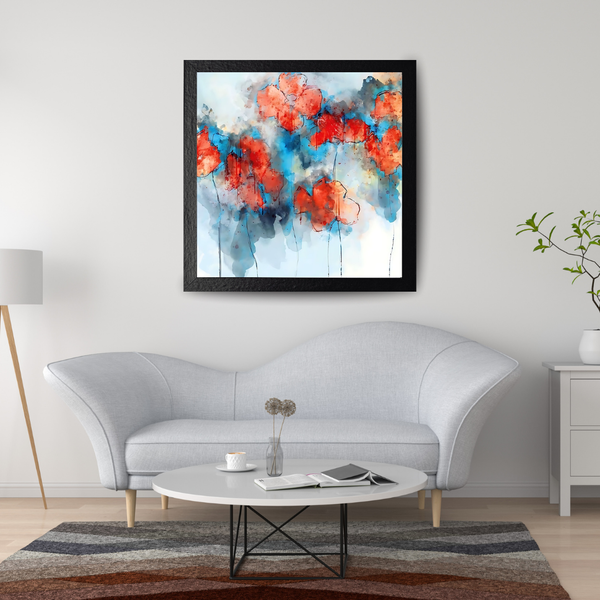 Woodly Splash Colourful Flowers Digital Reprint Single 55 cm x 70 cm