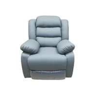 Light Grey Electric Euro Leather Single Recliner Chair Sofa