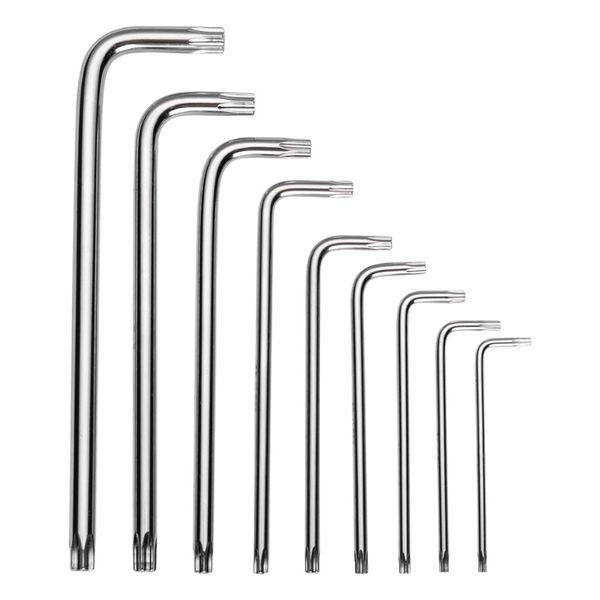 9 Piece CR-V Satin Finished Heat Treated Torx Key Set