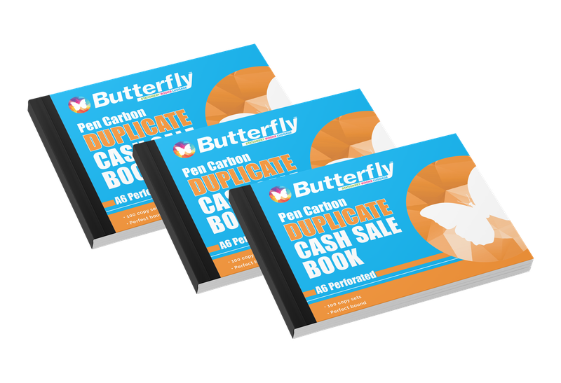 A6 Pen Carbon Duplicate Cash Sale Book (100 Copy) X3