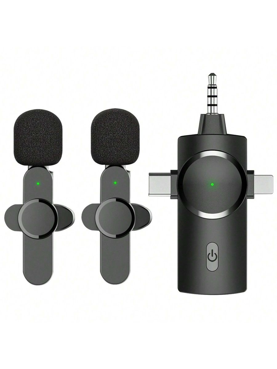 3 In 1 Wireless Microphone Portable For Live Streaming Recording GW 