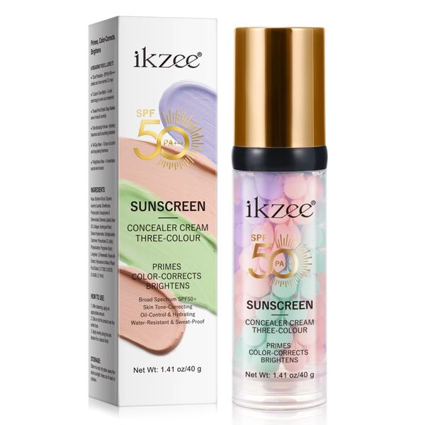 ikzee Sunscreen Concealer Cream Three-Colour - SPF 50 PA+++ (40g)