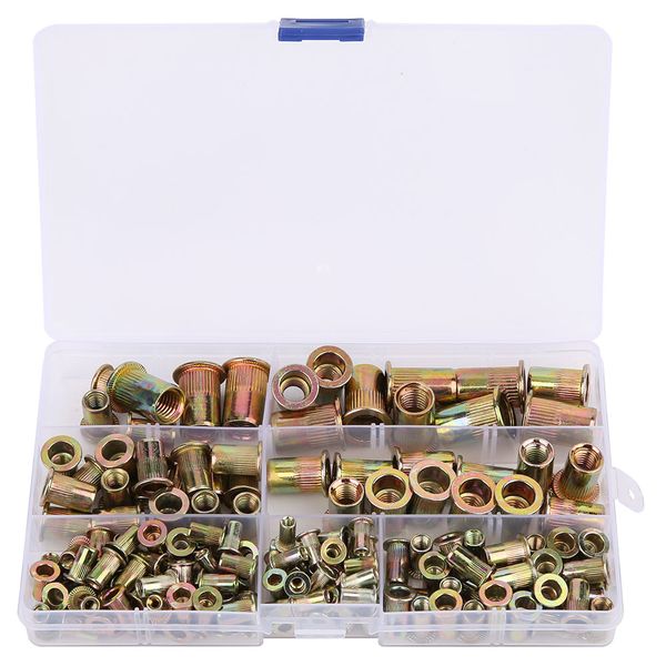 300 Pieces Brass Knurled Insert Nuts (Anti-Rust)