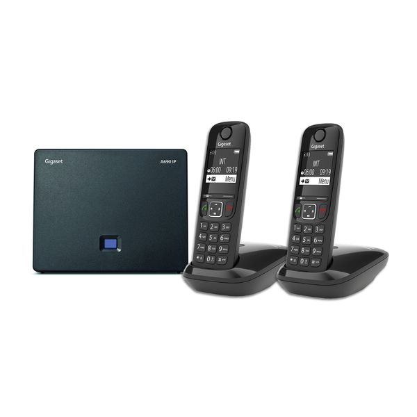 Gigaset As690IP DUO Bundle - 2 Phone VoIP &amp; Landline Cordless Phone System