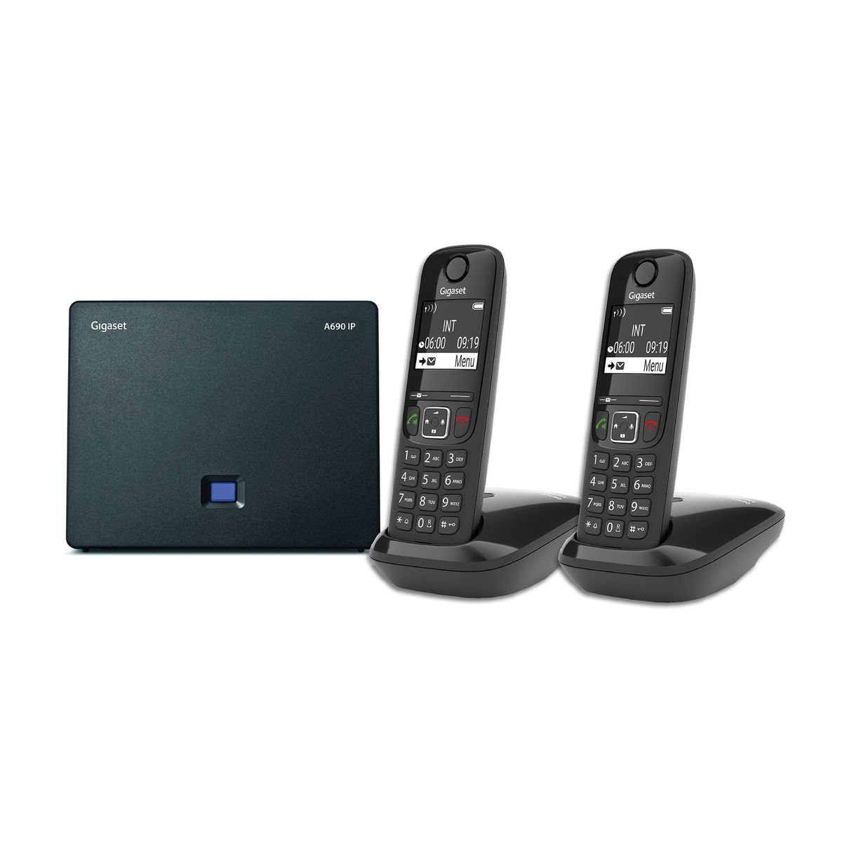 Gigaset As690IP DUO Bundle 2 Phone VoIP Landline Cordless Phone 