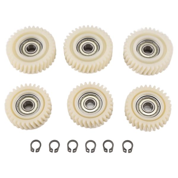 6 Pcs Oblique Planetary Gear 35 31 Teeth Helical Gears with Bearings