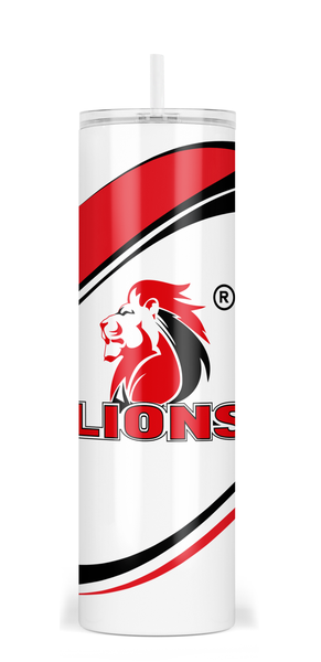 LIONS Rugby Skinny Tumbler / Travel Mug 20 oz