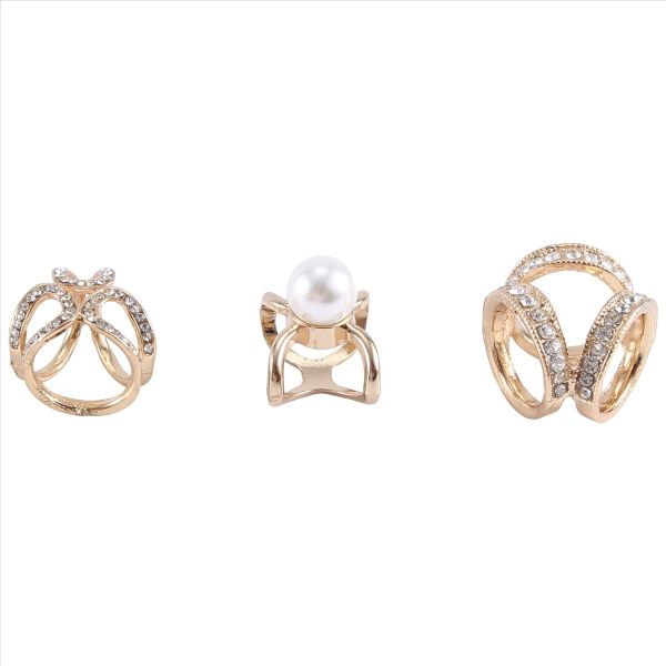 3 Pieces Brooches Shawl Ring Clip Scarves Fastener Silk Scarf Buckle