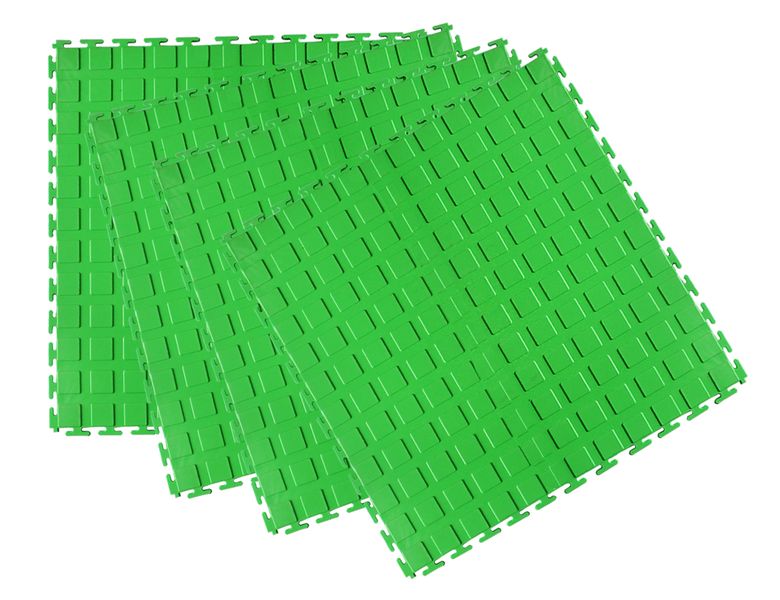 PVC Interlocking Floor Mats - 1SQM - Light Green - 4 Tiles