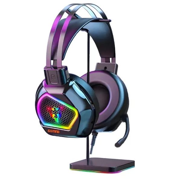Portable Wired Noise Cancelling RGB USB Gamming Headphones