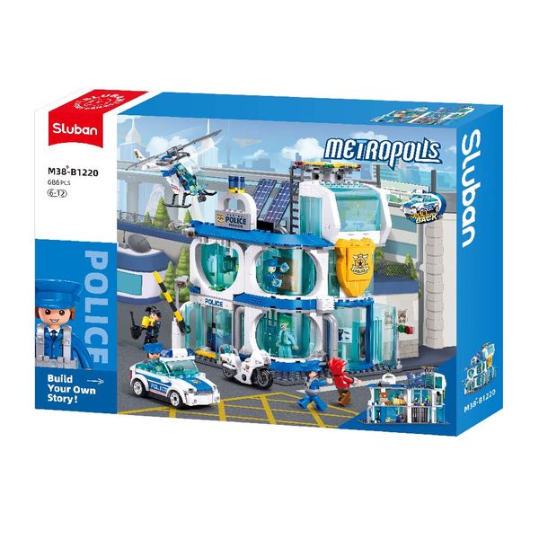 Sluban Building Set: Metropolis - Central Police Station - 686 Pieces