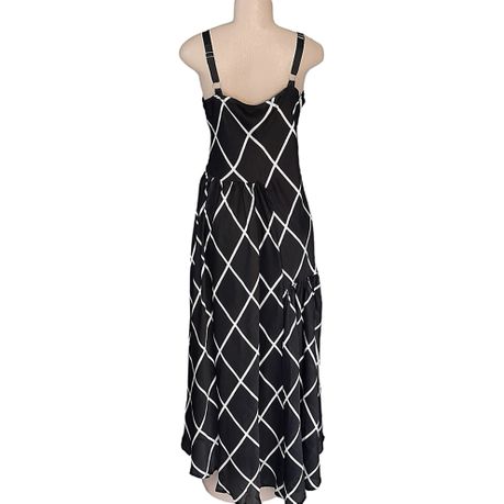 Elegant black and white on sale dress