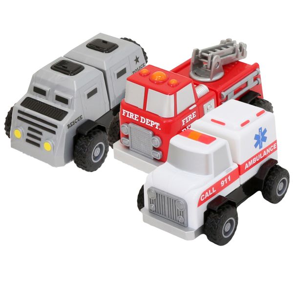 Popular Playthings Magnetic Build a Truck: Fire and Rescue