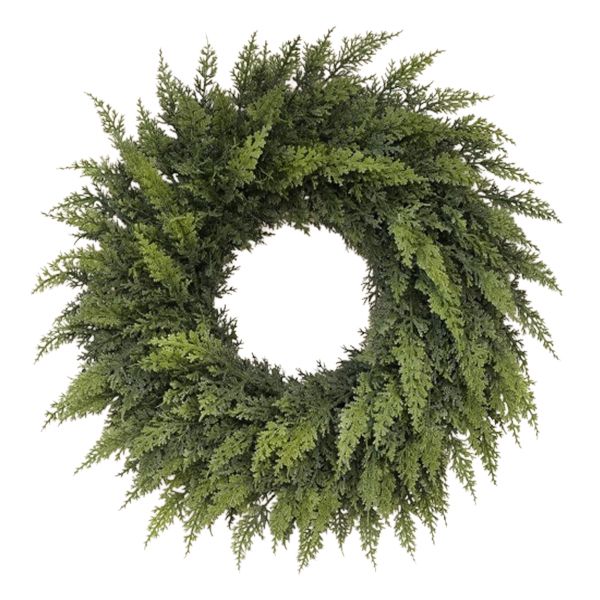 Martha and Stewart Real Touch Christmas Cedar Wreath