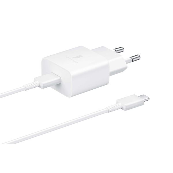 Samsung 15W 1 Port USB-C Travel Adapter with Type-C Cable - White
