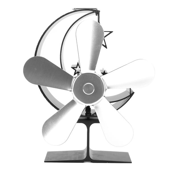 Five Blade Silver Stove Fan Fast Heat Dissipatio image