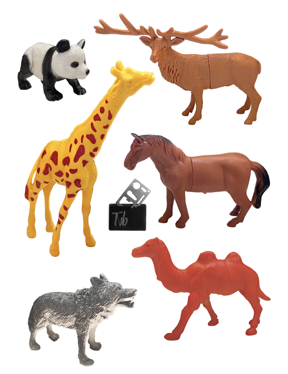 Realistic Animals Figures Toys Safari Wilf Zoo Domestic Plastic Figurines 6 Piece Shop
