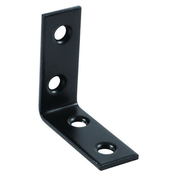 August Vormann Black Chair Angle Bracket 40 x 40 x 15mm 8 Pack