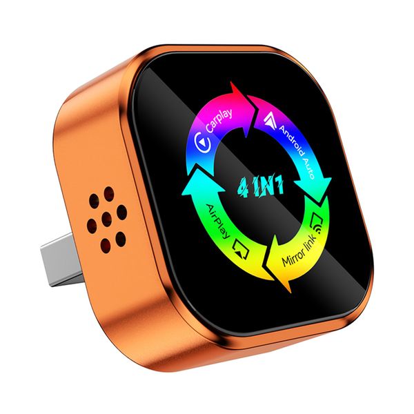 4-in-1 Wireless CarPlay Adapter, Compatible with CarPlay and Android Auto
