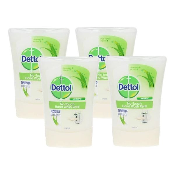 Dettol No Touch Hand Wash Refill - Aloe Vera - 4 x 250ml