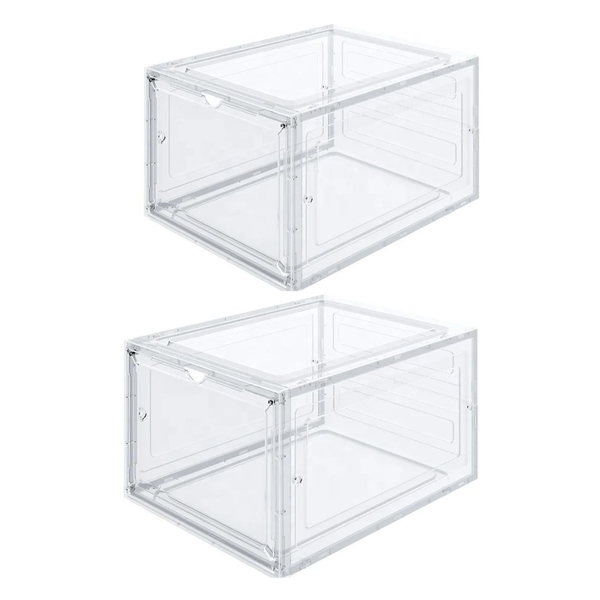 Sneaker Box Stackable Shoe Box Transparent - Set of 2