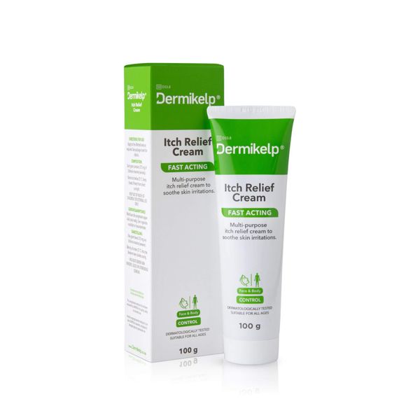 Dermikelp Itch Relief Cream - Rapid Relief for Atopic Skin &amp; Eczema 100g