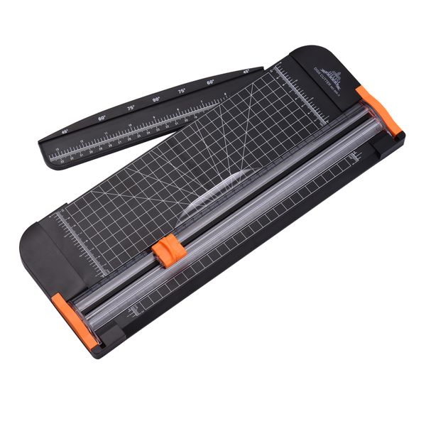 A4 Portable Plastic Sliding Paper Cutter, 12.2-Inch Cutting Paper Cutter