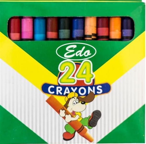 Edo Wax Crayons 8mm - Pack Of 24