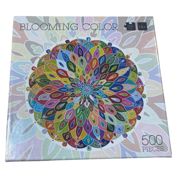 Magical Rainbow Feather Shape 500 Piece Circular Puzzle