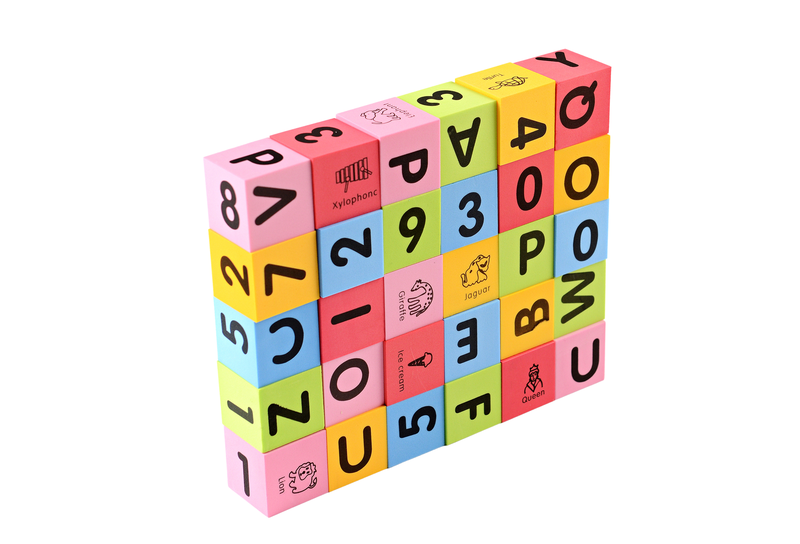 Colorful EVA Foam Blocks with Numbers and Alphabet Letters