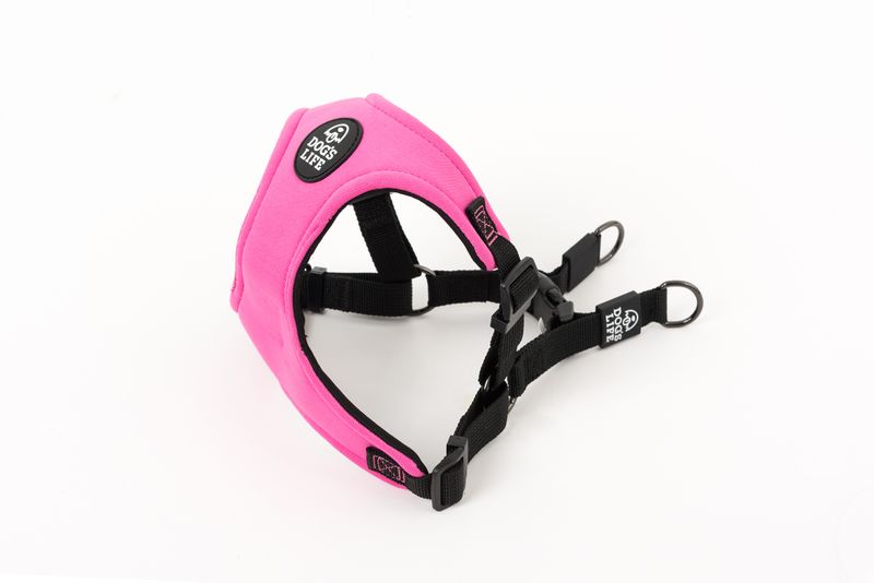 X Dog Neoprene Soft Harness Hot Pink