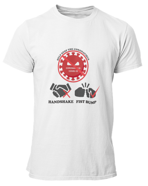 PepperSt Mens White T-Shirt - Help Stop Coronavirus