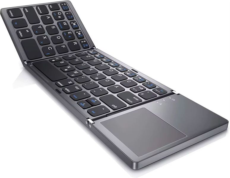 GC Bluetooth Foldable Keyboard With Touchpad Mouse-Magnetic &amp; Rechargeable-