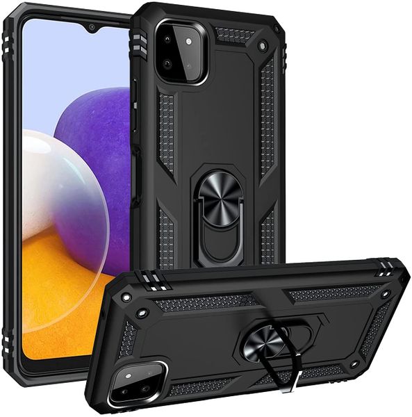 TUFF-LUV Rugged Armour Case &amp; Stand Samsung Galaxy A22 (5G) - Black